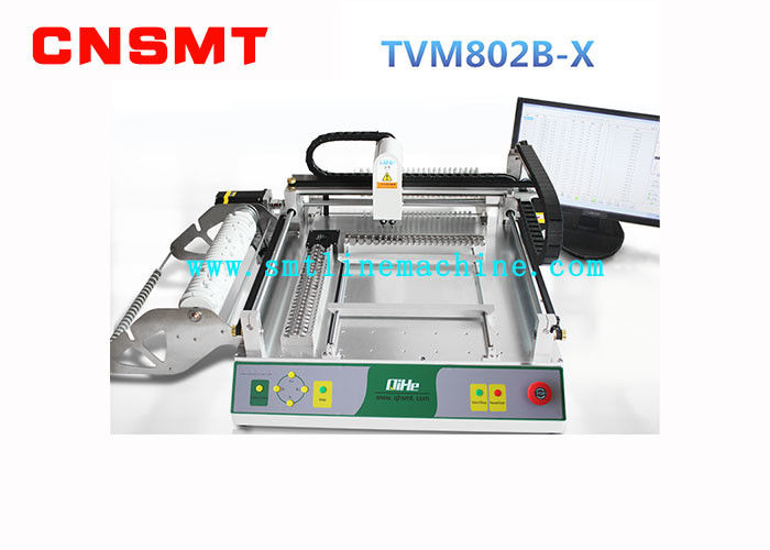 Mini Automatic SMT Pick And Place Machine PCB Assembly CNSMT QIHE TVM802BX 2 HD Cameras