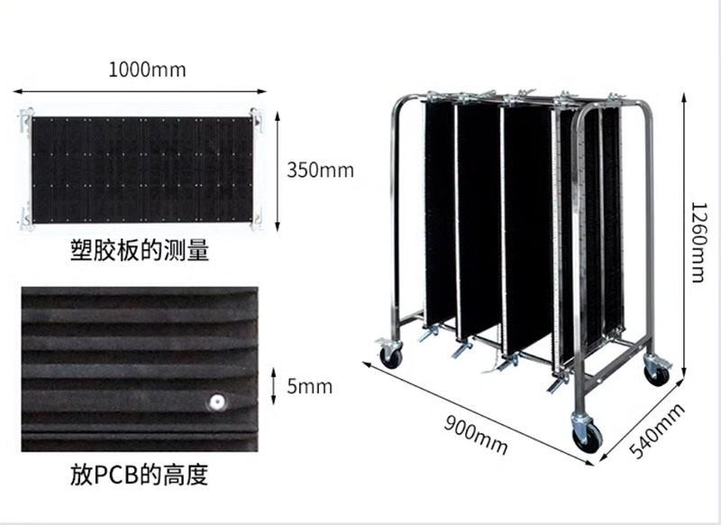Economy Vertical PCB Storage Trolley